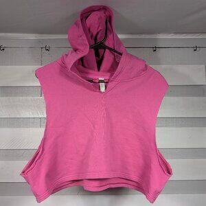 Lululemon sz 12 L Muscle Tank version of All Yours Cropped Hoodie in Sonic Pink